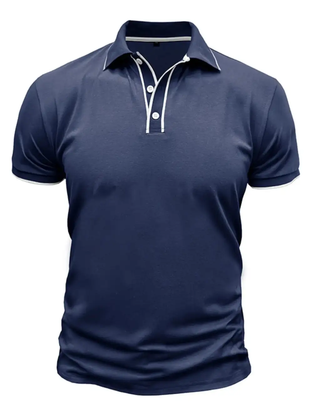 Loose Fit Contrast Detail Collared Polo Shirt