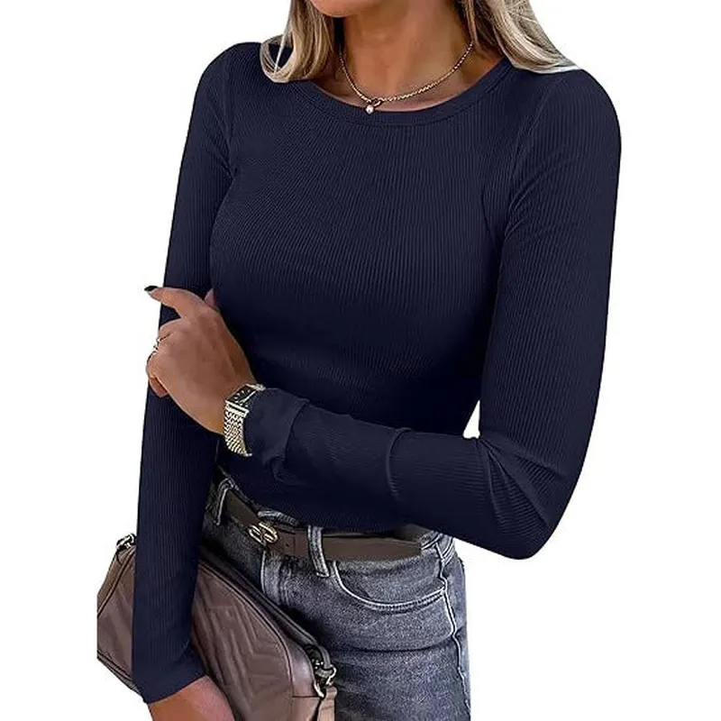 Women's Ribbed Long Sleeve Top
