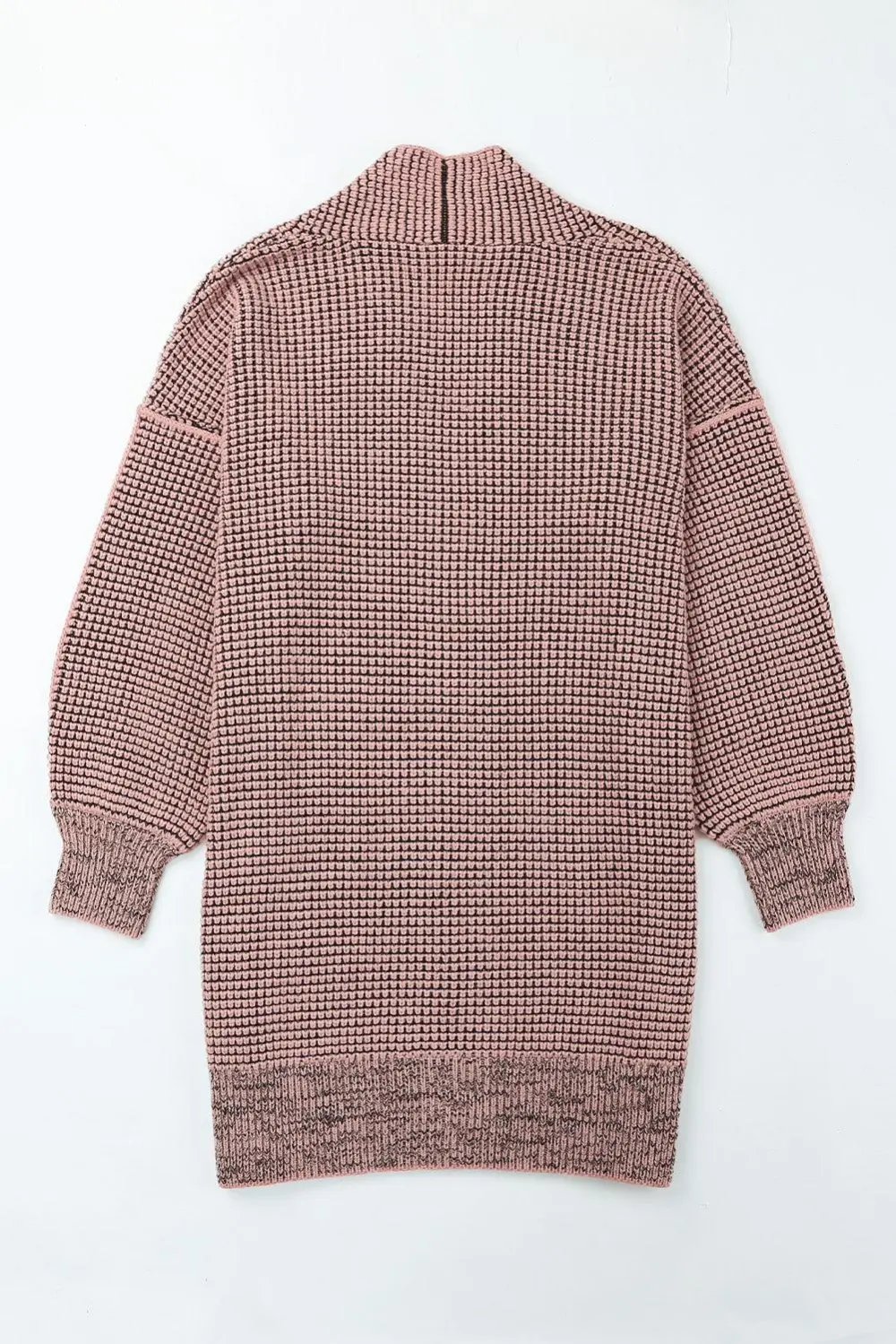 Heathered Open-Front Longline Cardigan