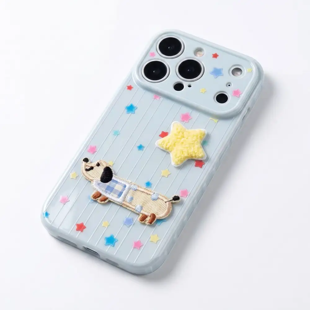 Dog Cat Wrist Strap Textured Phone Case