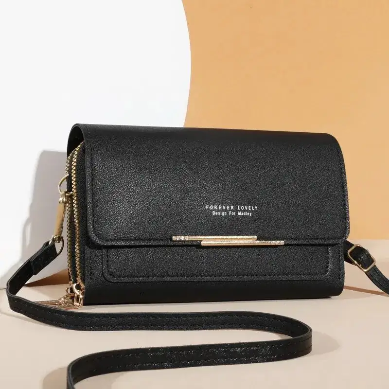 Modern Korean: Large-Capacity Halter Shoulder Bag with Card Pouch