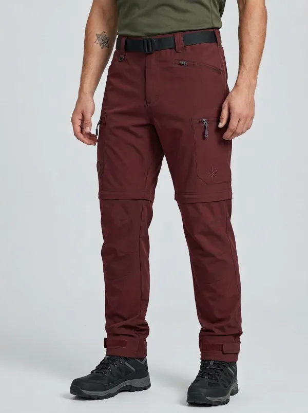 Men's Terrain Adventure Compass Graphic Waterproof Zip-Off Tactical Cargo Pants