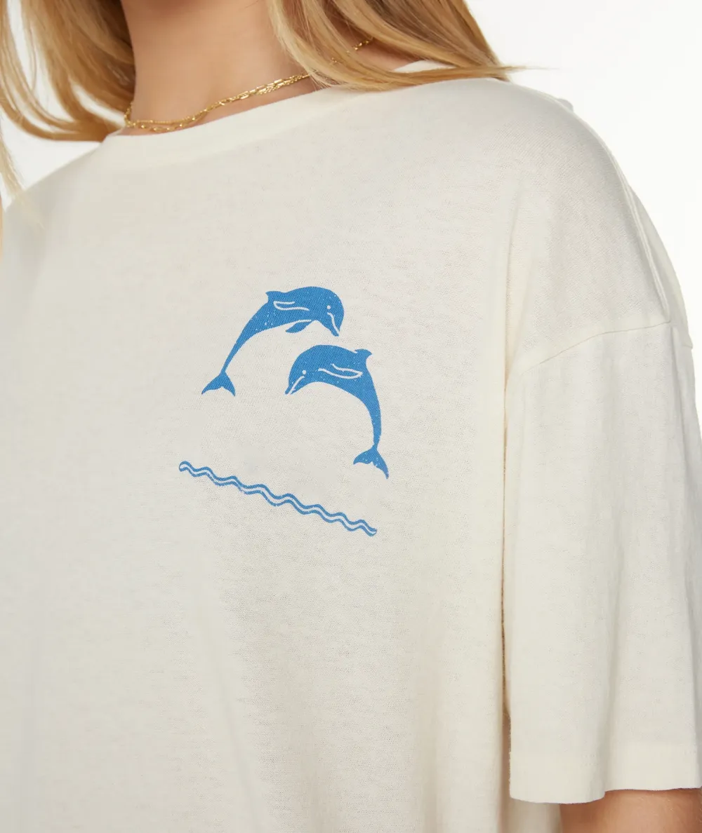 Dolphin Print Women's Casual T-Shirt
