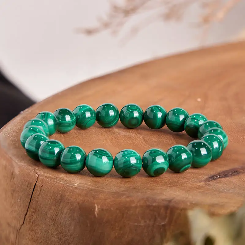 Refined Natural Malachite Mala Bracelet