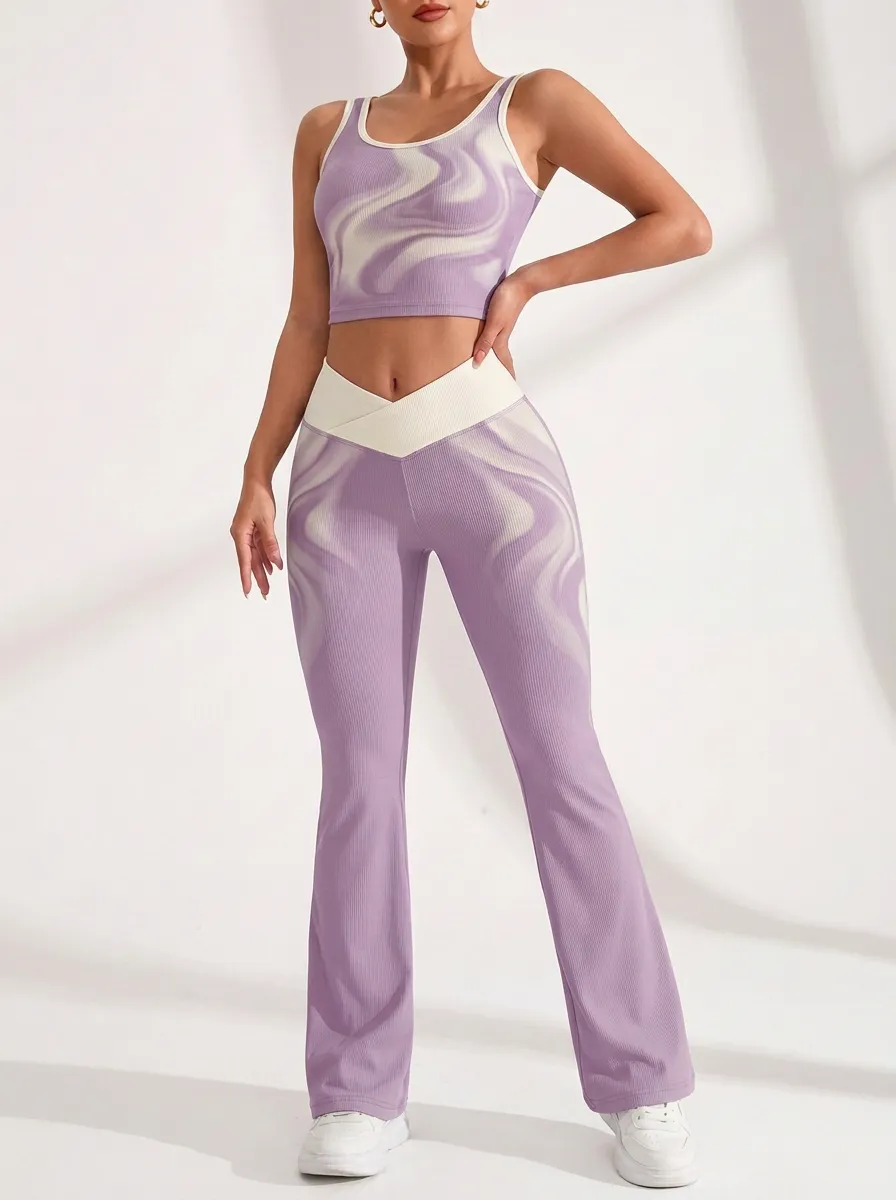 Ribbed Swirl Flare Active Set