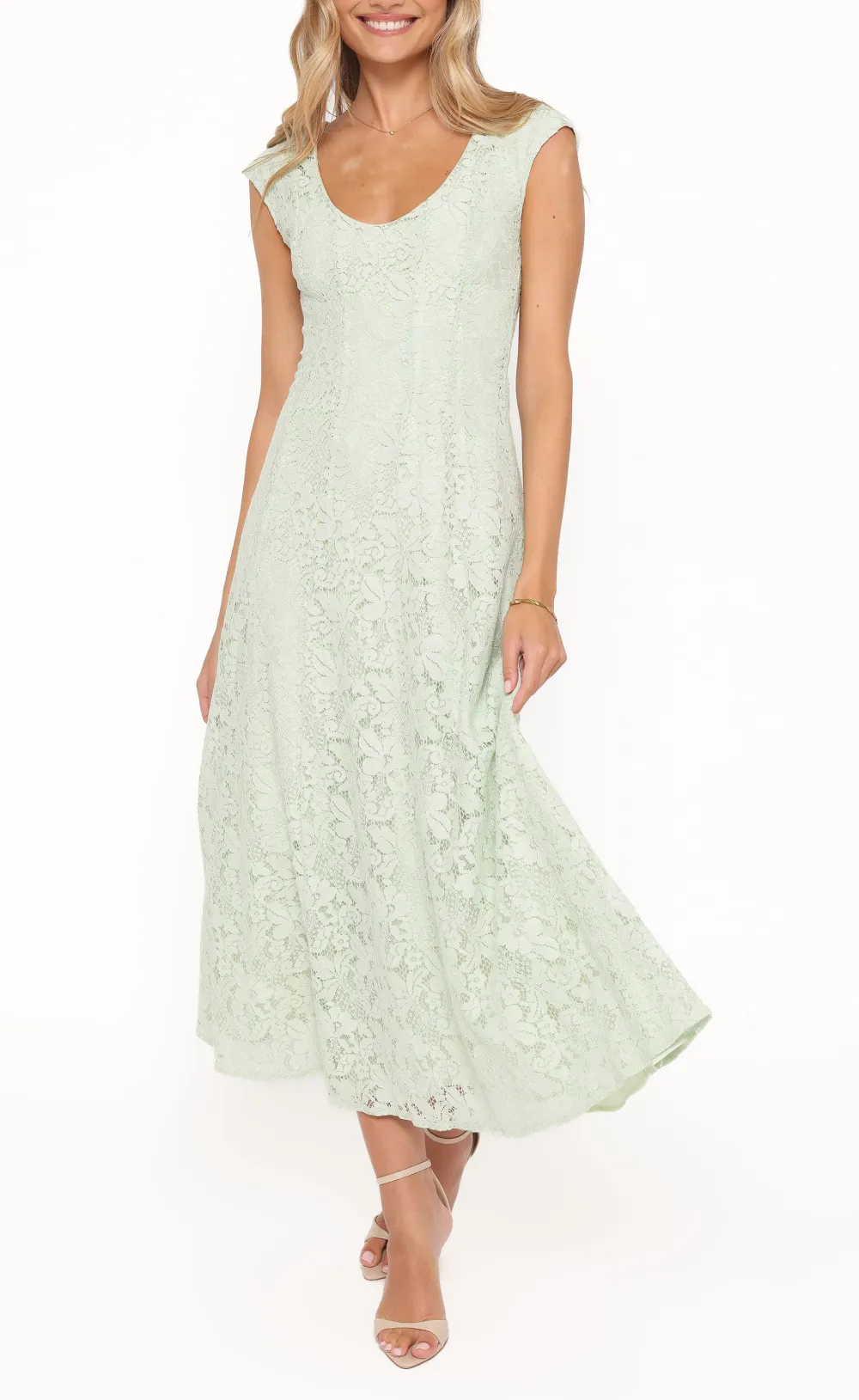 Lace A-Line Maxi Dress