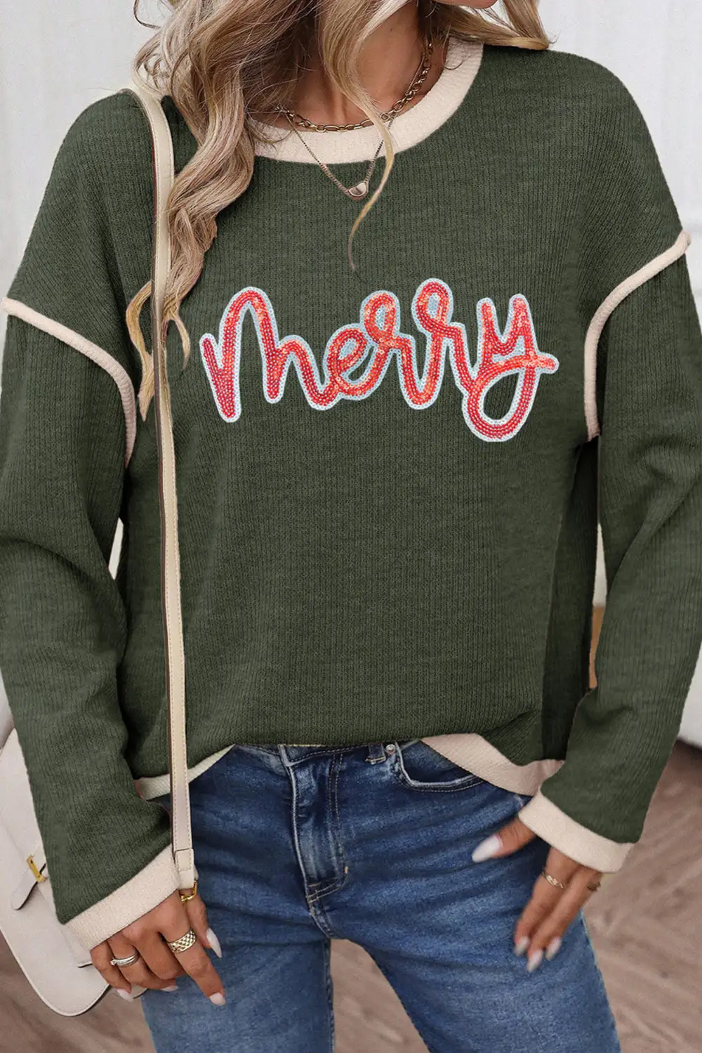 Women's Graphic Knit Long Sleeve T-Shirt