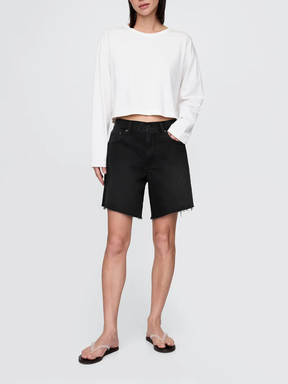 Cotton Denim Shorts