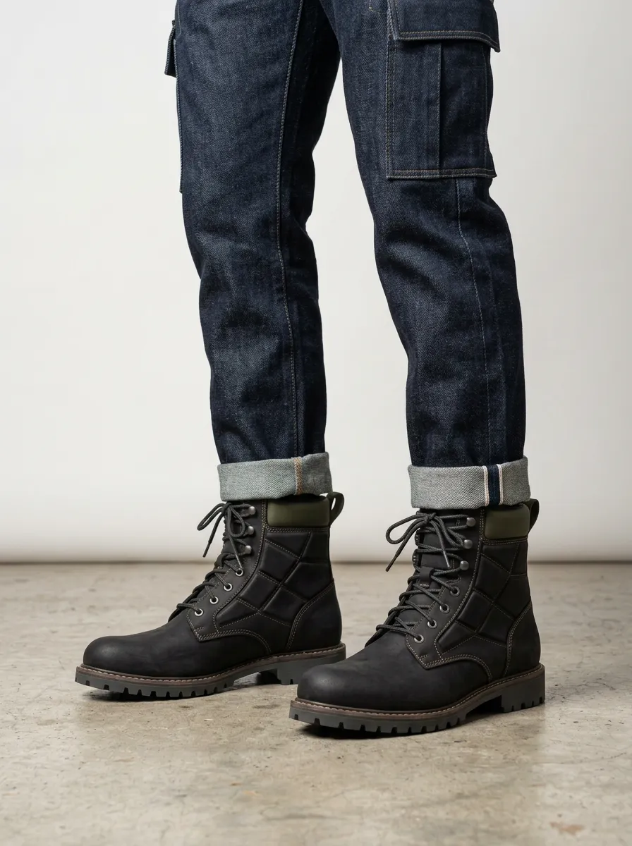 Men's Tactical Quilted Work Boots