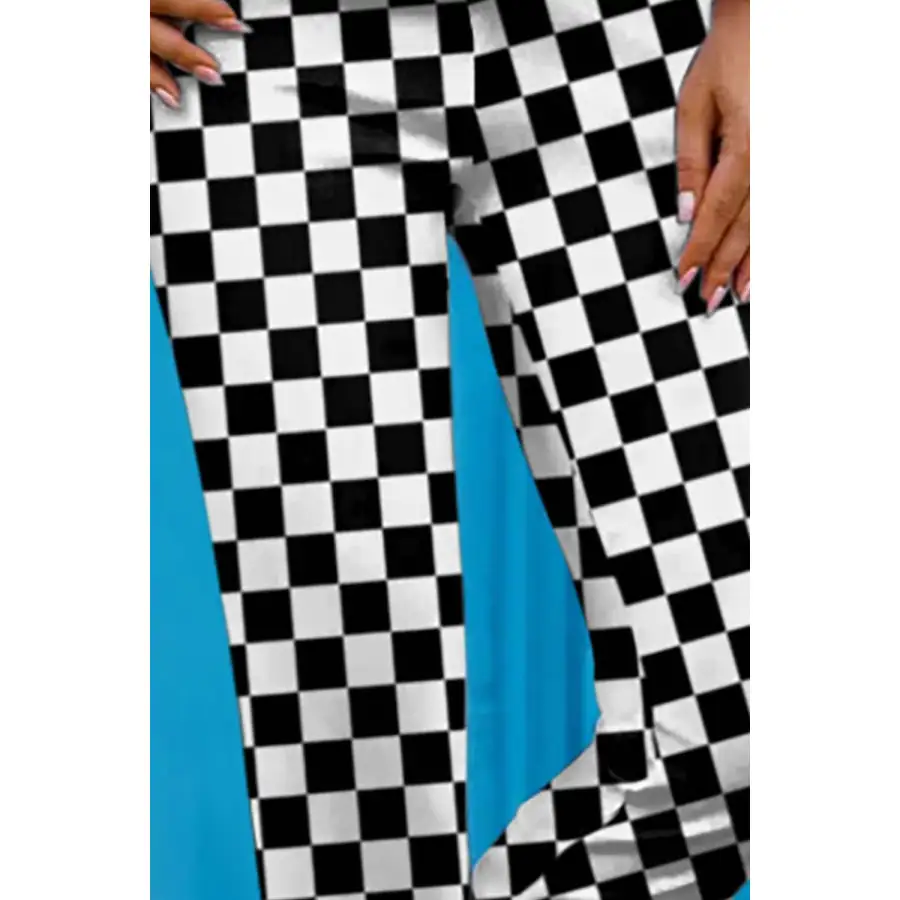 Checkered Skinny Capris Apparel