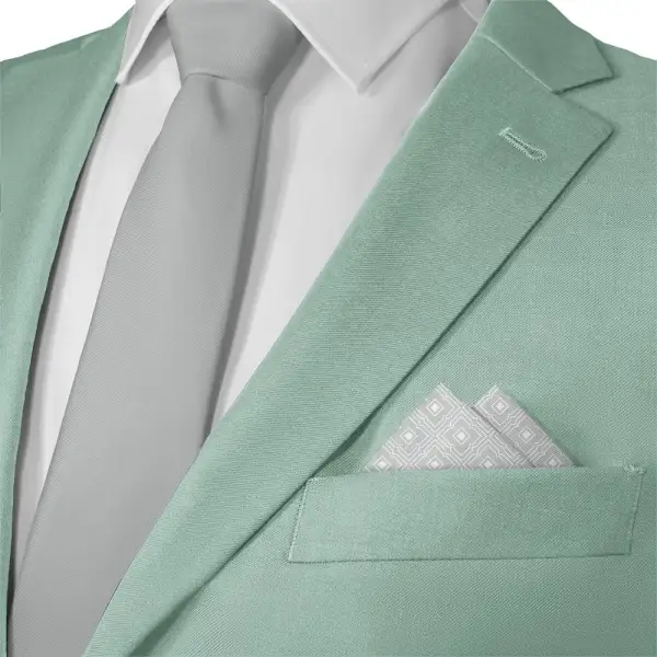 Crisp Subtle Geometric Pocket Square
