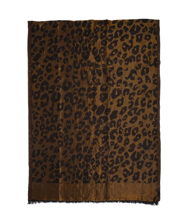 Black Leopard Print Casual Style Wrap