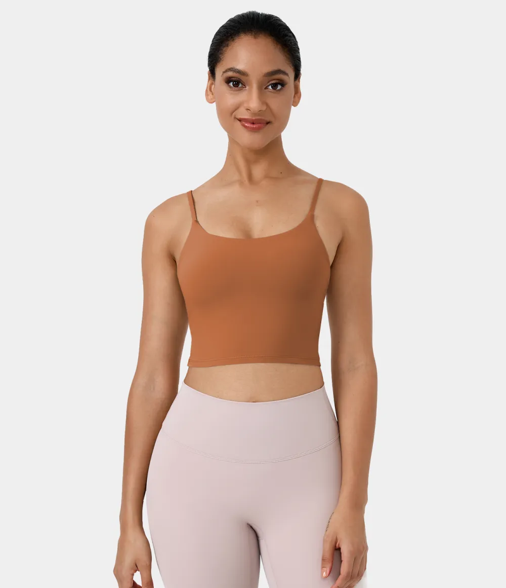 Basic Padded Workout Cropped Tank Top