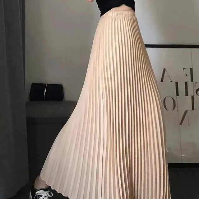 High Waist Pleated Skirt