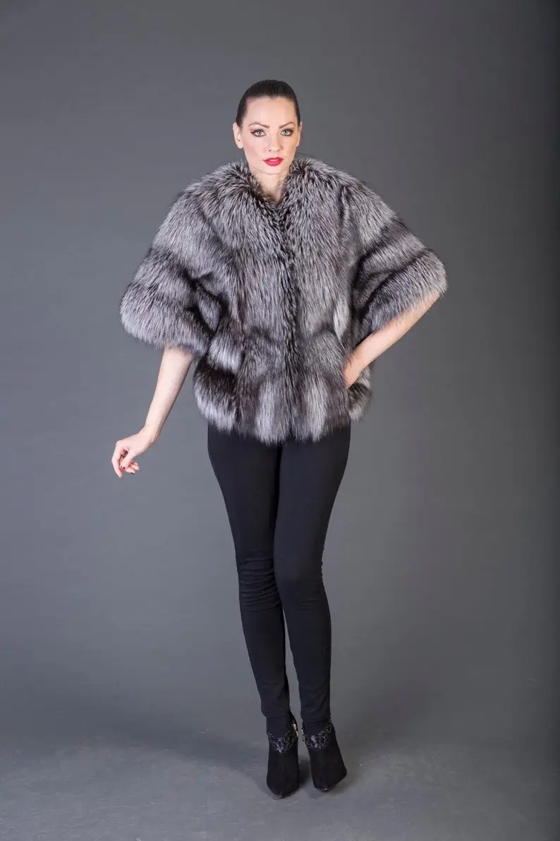 Silver Fox Fur coat