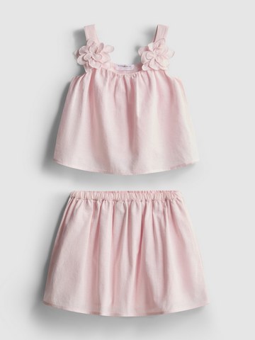 1.5-12yrs | The Edit Linen Mix Floral Appliqué Top and Skirt Set detail 2