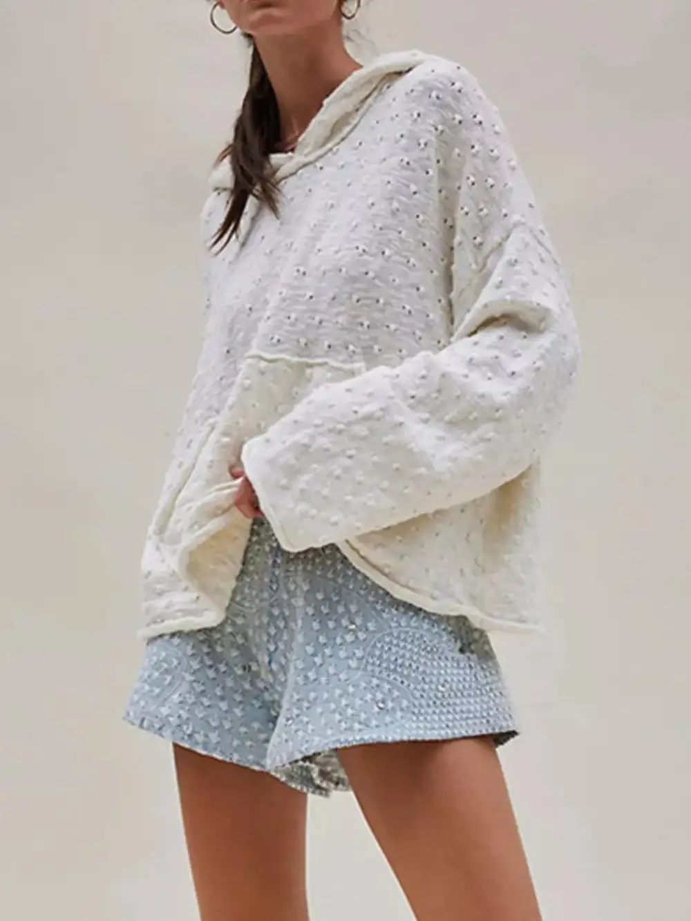 Long Sleeve Textured Sweater