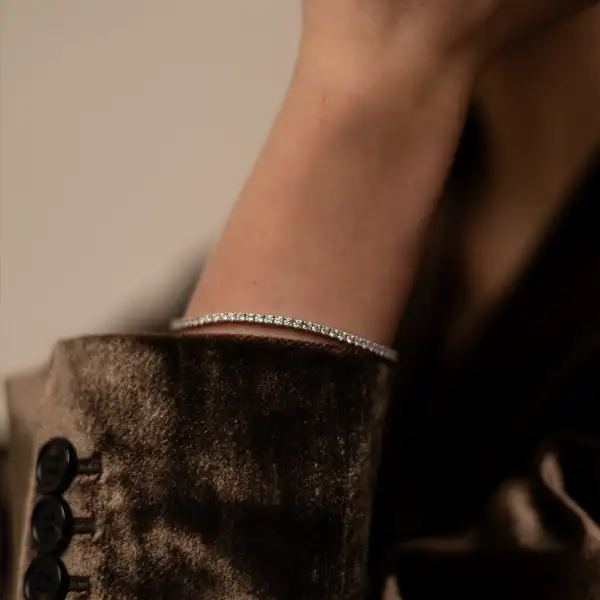 Polished Classic Diamond Bracelet