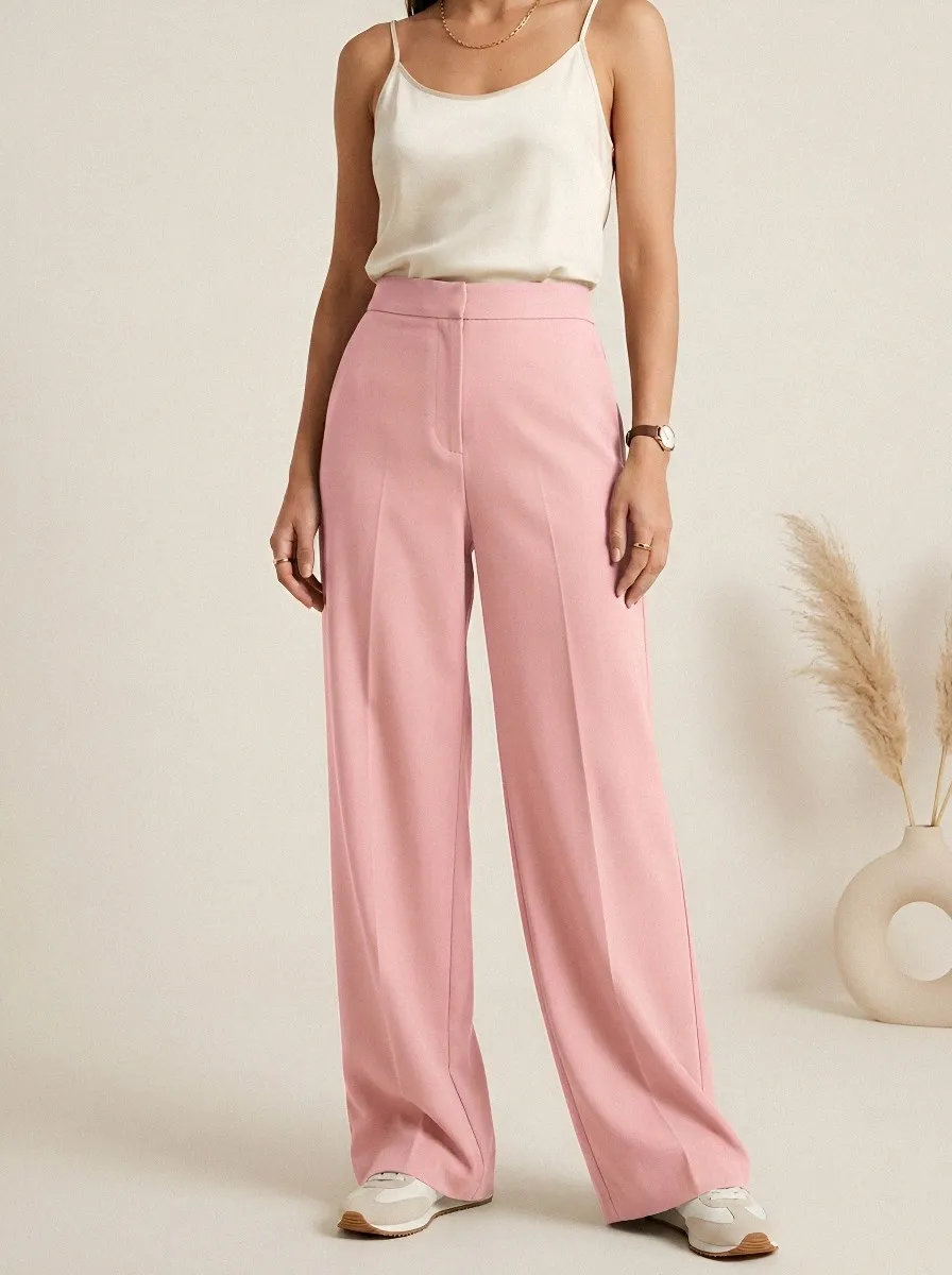Minimal Relaxed Women's Wide-Leg Trousers