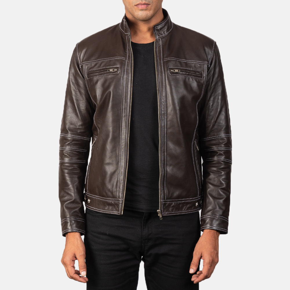 Men's Rugged Modern Biker Leather Jacket