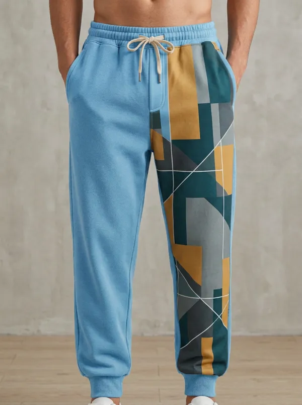 Unisex Abstract Geometric Street Sweatpants