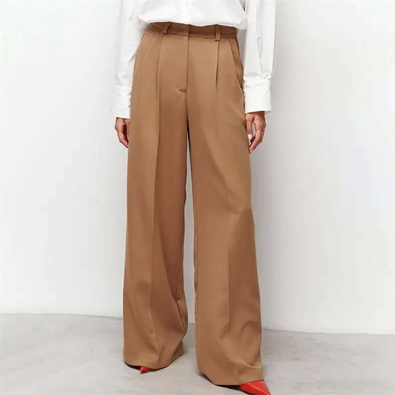 Women's High Waist Relaxed Fit Wide Leg Pants