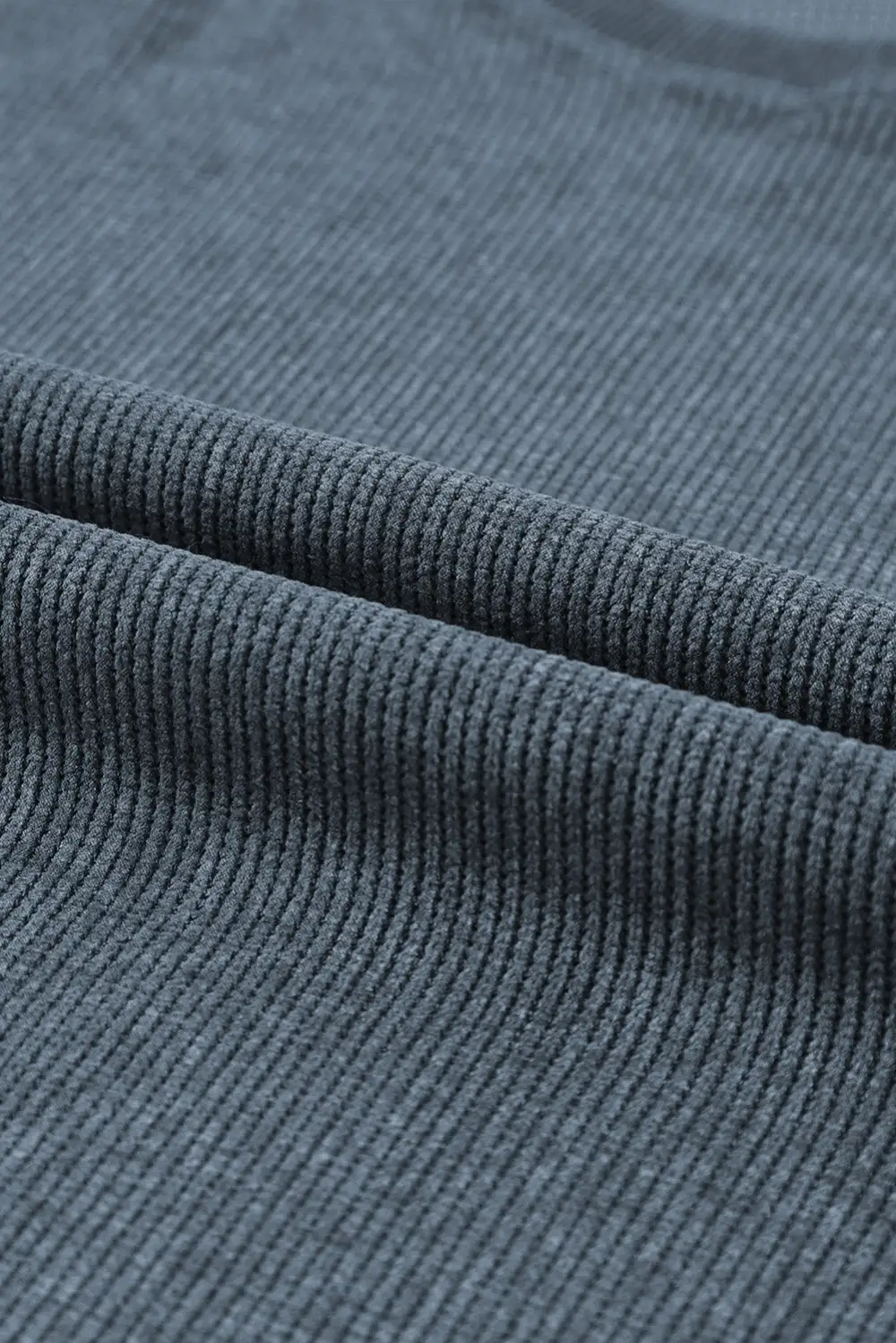 Laid Back Ribbed Crewneck Sweatshirt