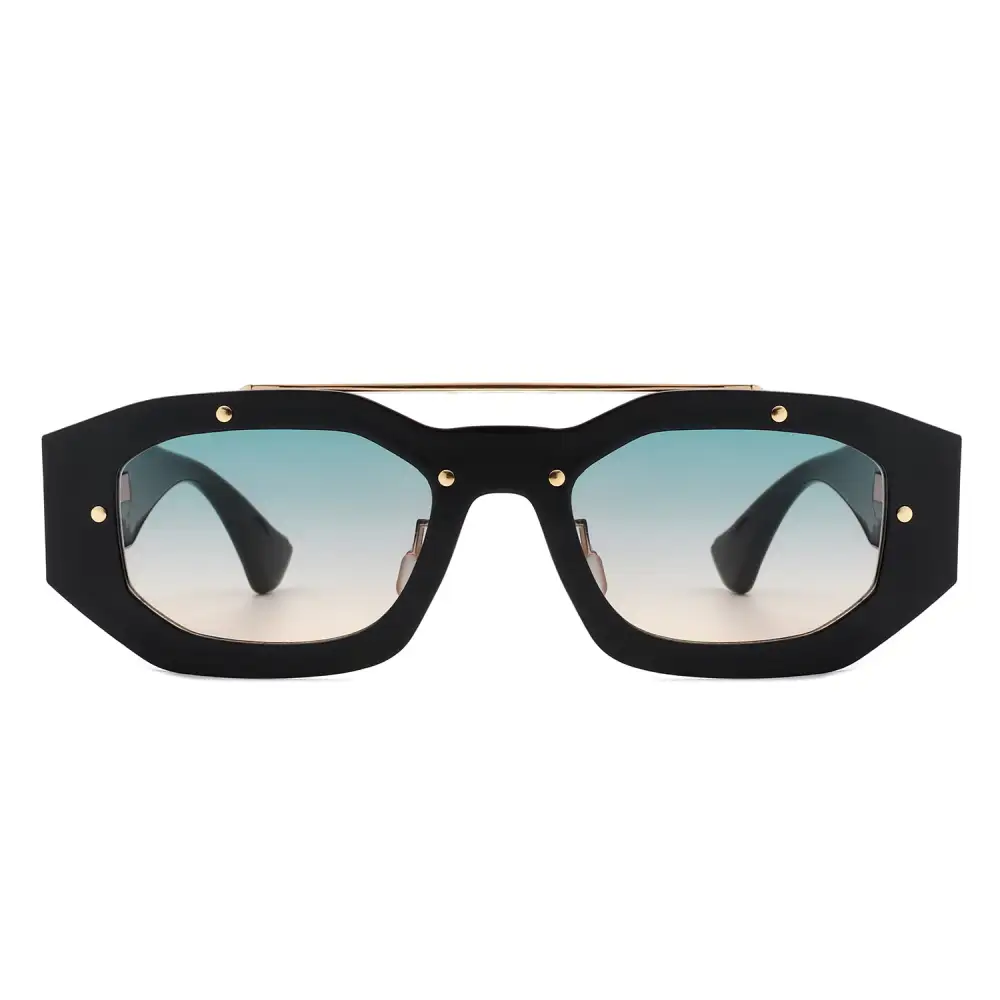 Plush Square Geometric Frame Sunglasses