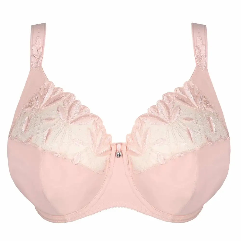 Women's Full Coverage Underwire Three-Part Cup Embroidery Shimmer Detail Bra