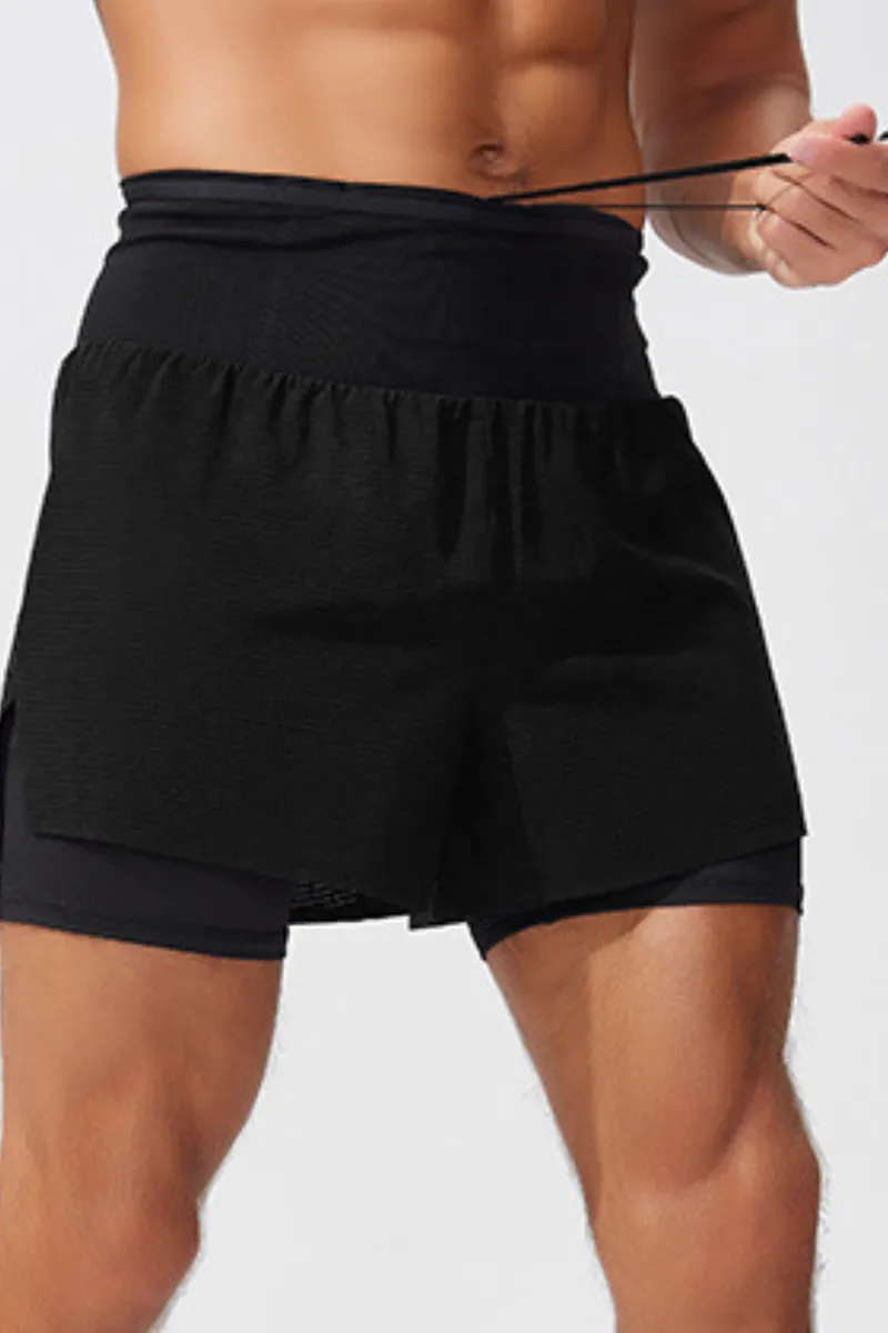 Quick Dry Breathable Dual Layer Athletic Shorts