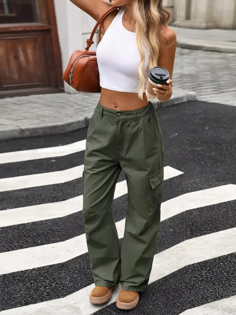 Polished Cargo Denim Jeans