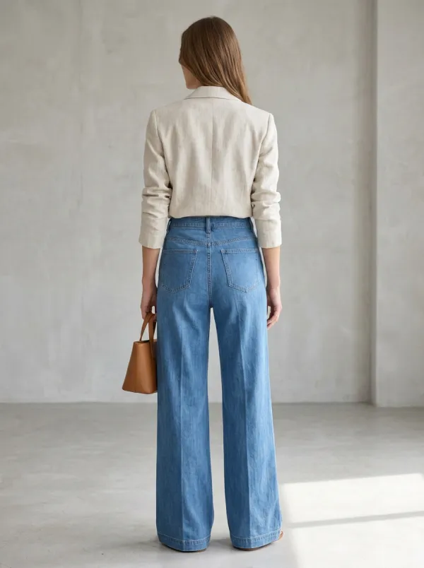Women's Wide Leg Casual Denim Jeans