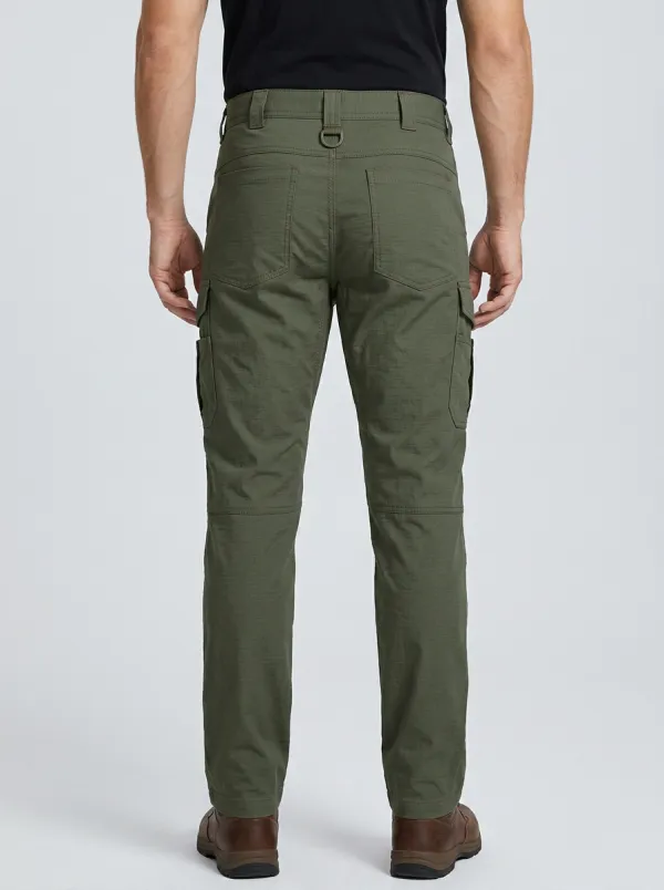 Minimal Workwear-Style Men's Multi-Pocket Waterproof Tactical Cargo Pants