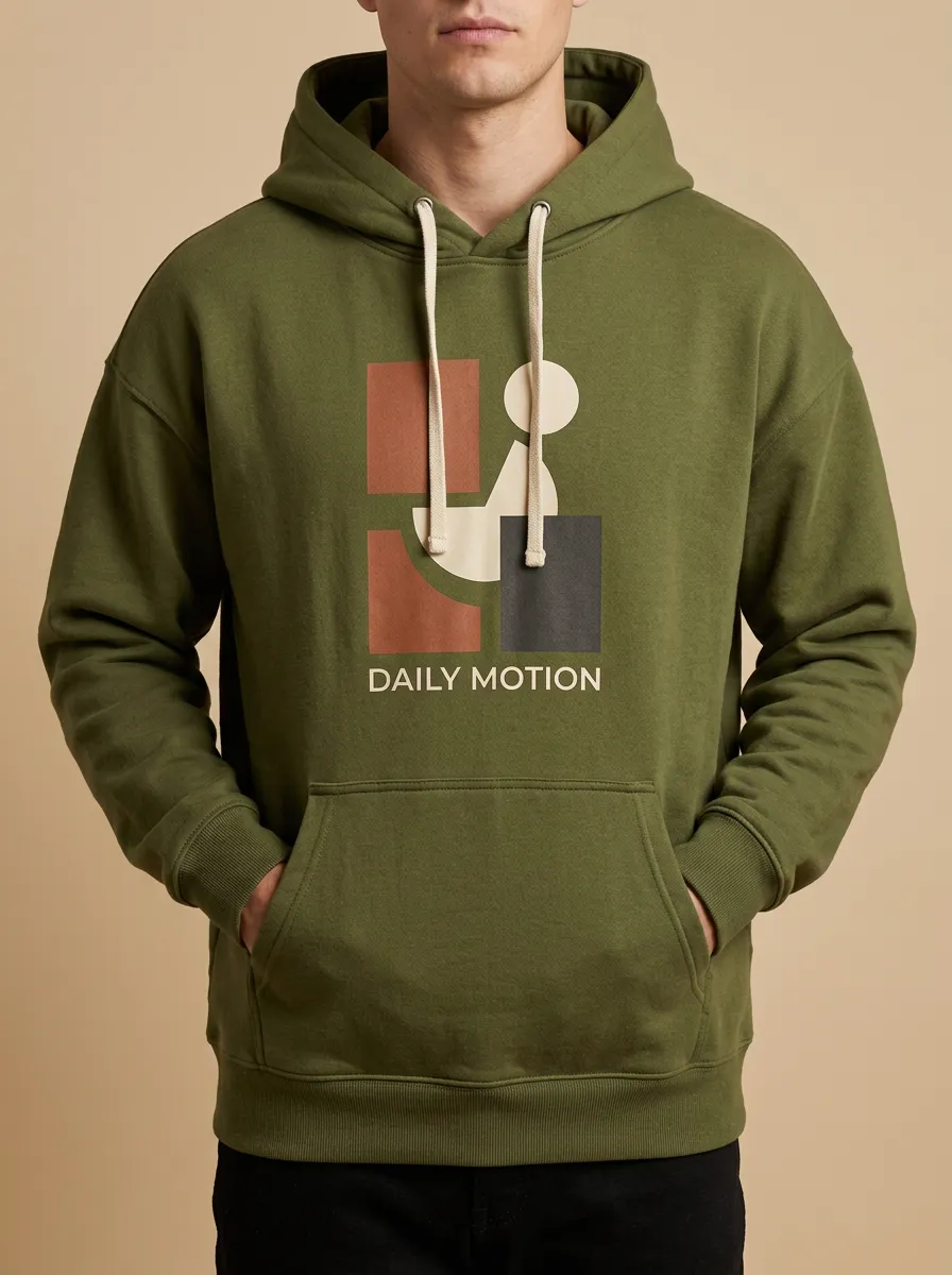 Men's Casual Daily Motion Geometric Abstract Print Hoodie