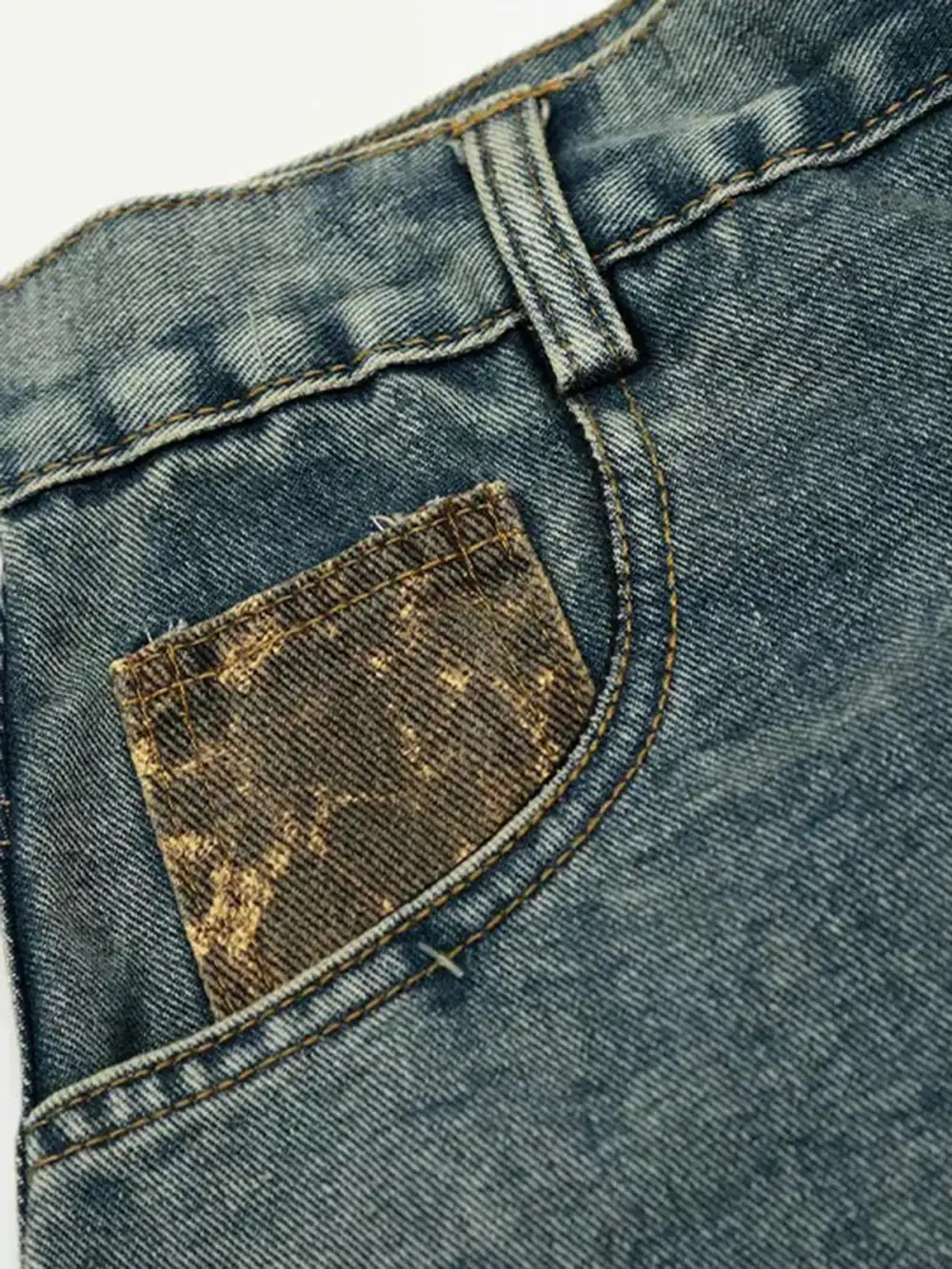 Curved-Cut Leopard Jeans