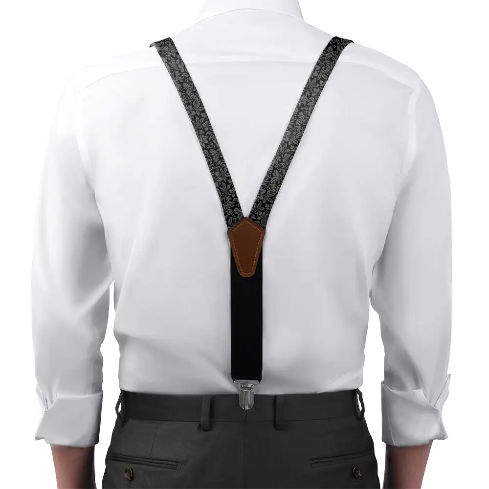 Vintage Bloom Pattern Suspenders