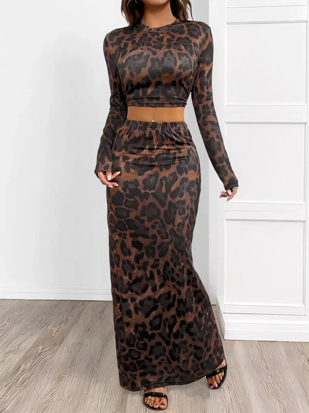 Round Neck Ruched Coordinated Set