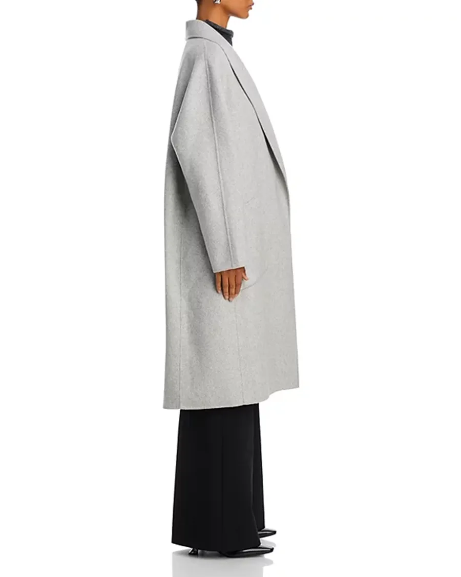 Shawl Collar Long Sleeves Multicolor Coat