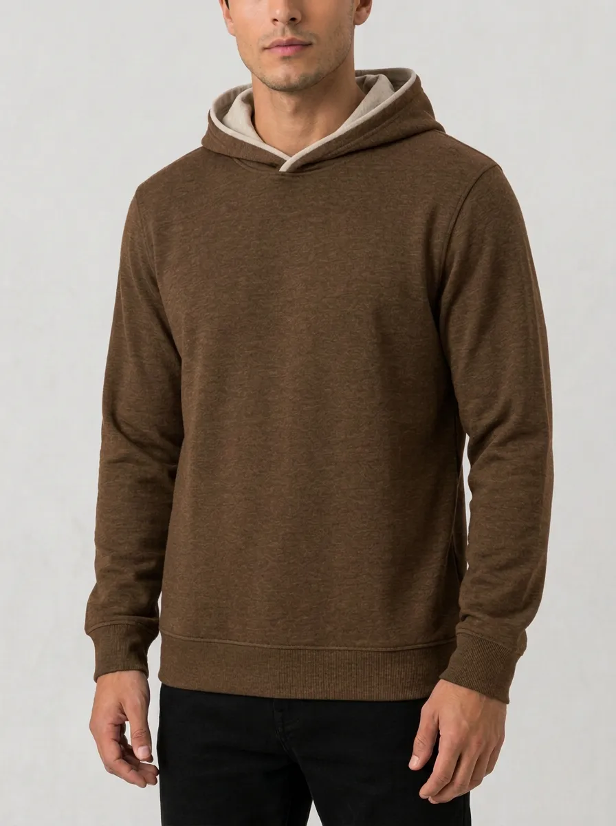 Men's Contrast Hood Graphic Pullover Hoodie