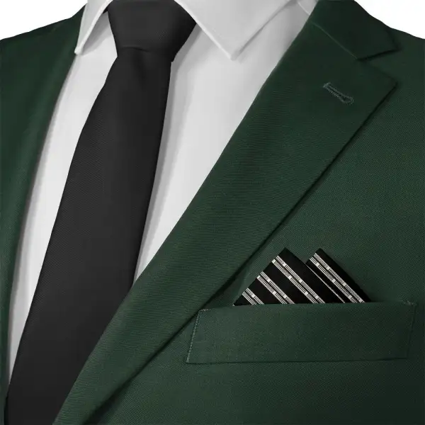 Refined Coordinated Striped Pocket Square