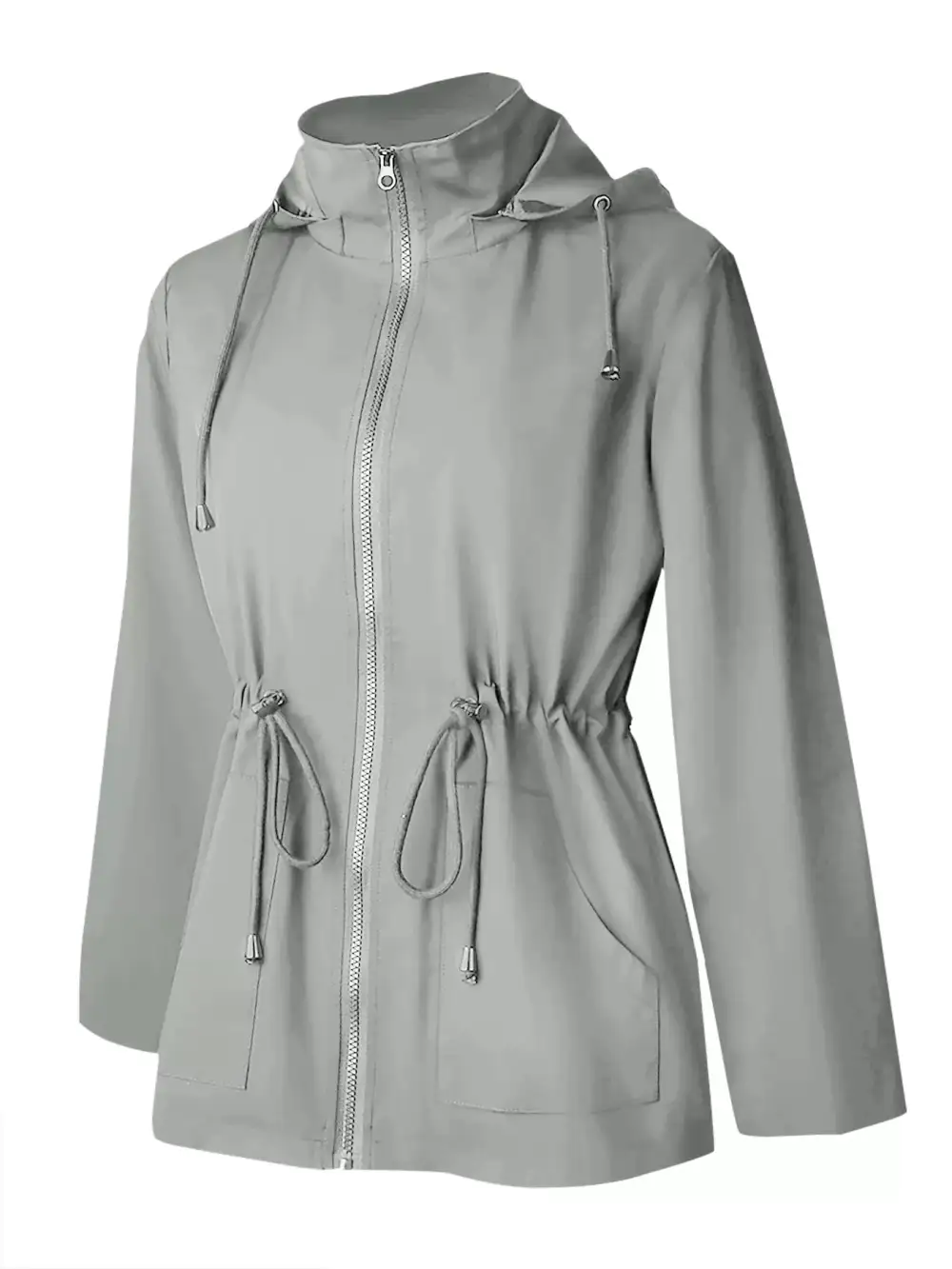 Zip Up Waterproof Hooded Outerwear