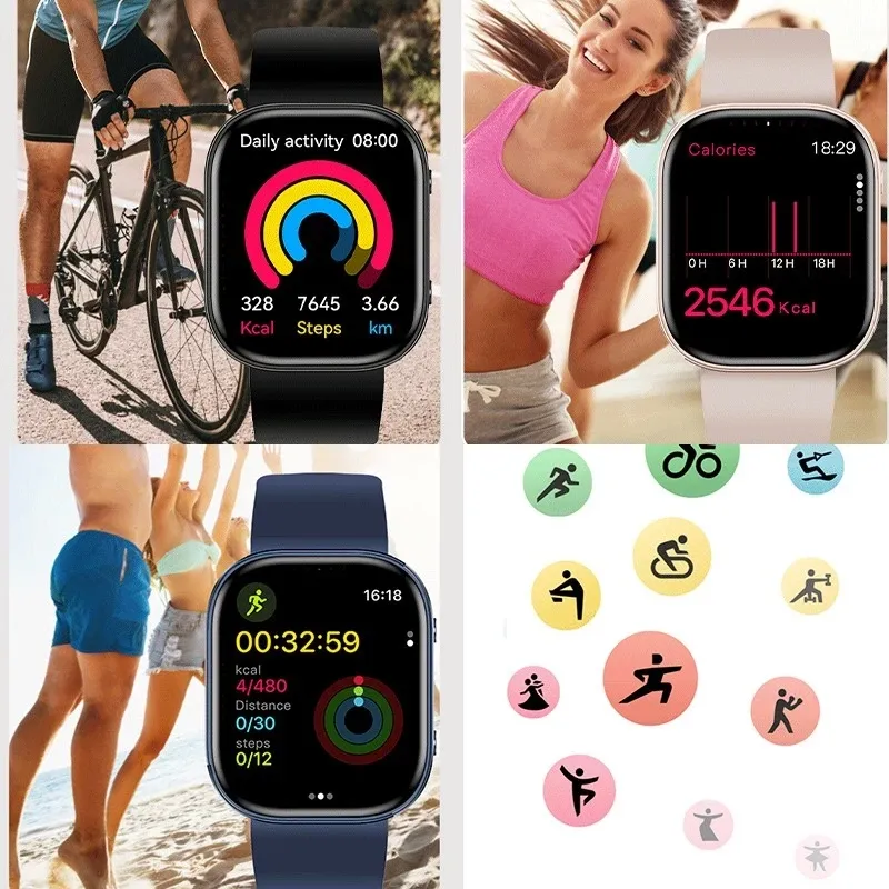 Smart Watch Bluetooth Call Heart Rate SpO2 Sleep Monitor Fitness Tracker Sports Health Smartwatch for Android iOS