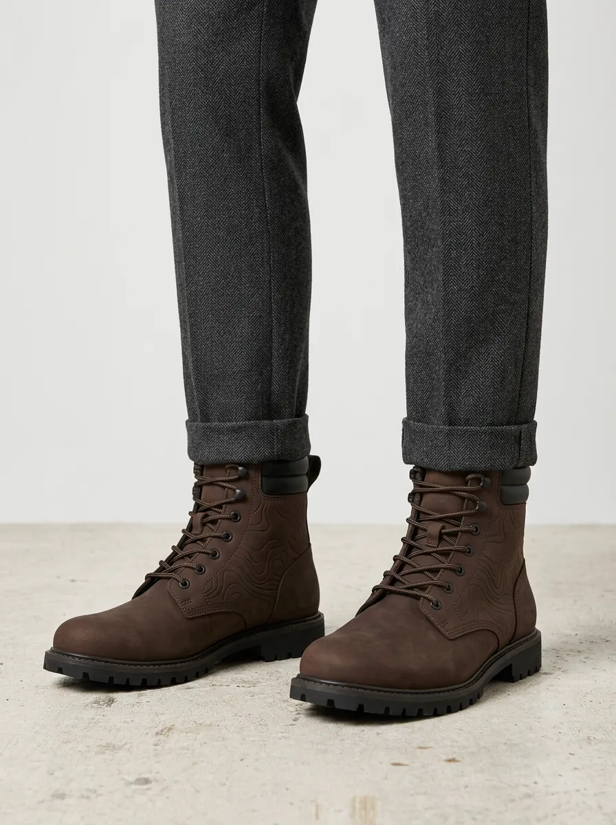 Men's Topographic Map Work Boots