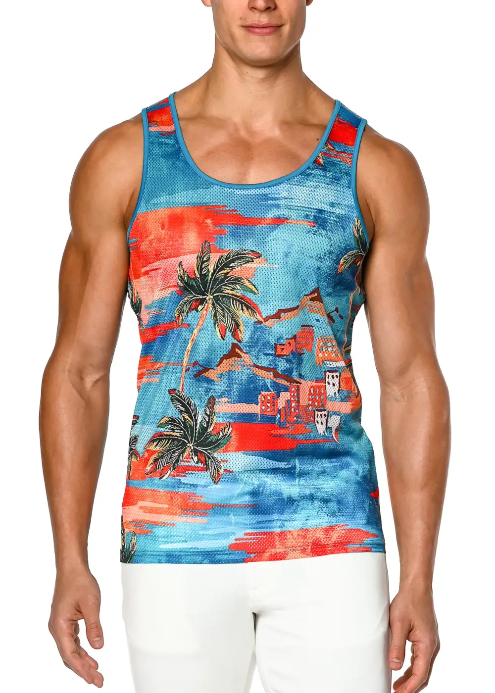 Move Printed Mesh Tank Top