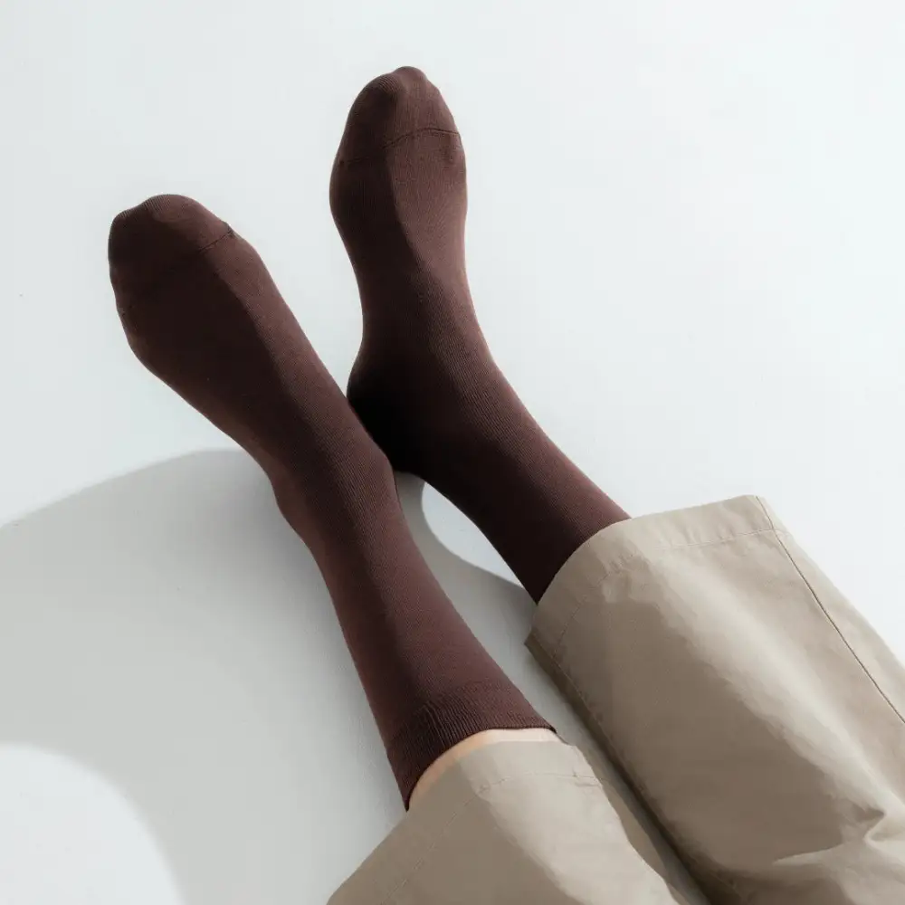Mercerized Cotton Crew Socks