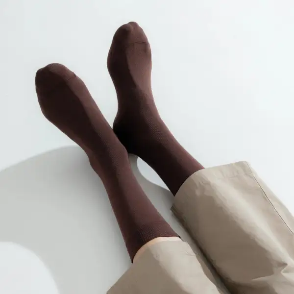 Mercerized Cotton Crew Socks