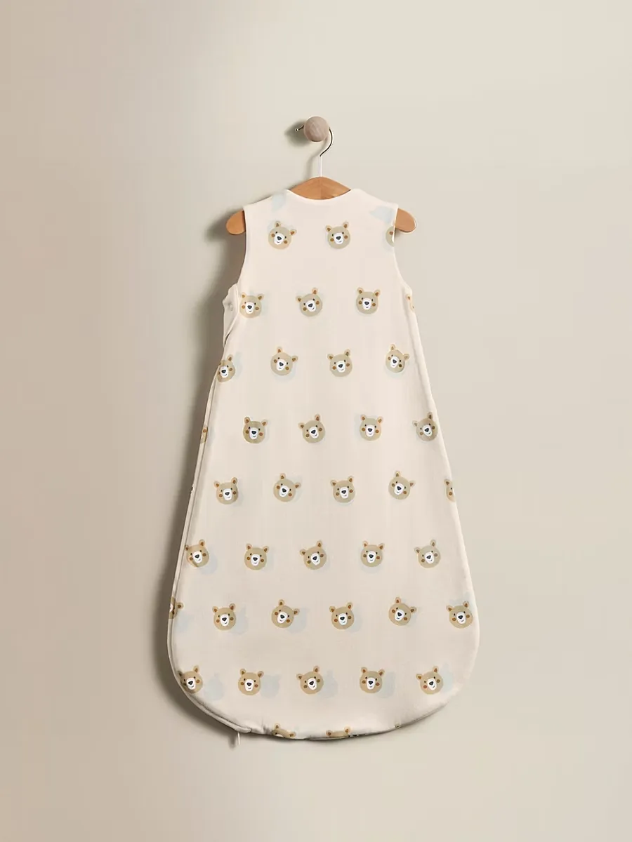 Natural Bear Tufted Cotton Sleeping Bag - 1 Tog