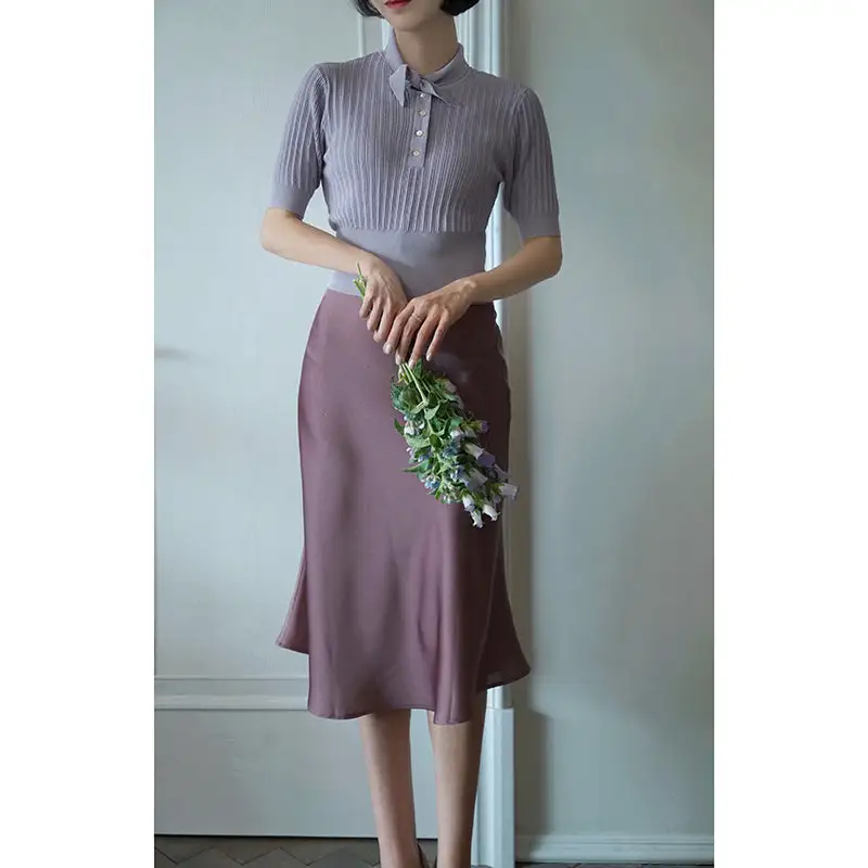 Practical Minimal Everyday Casual Polyester Skirt