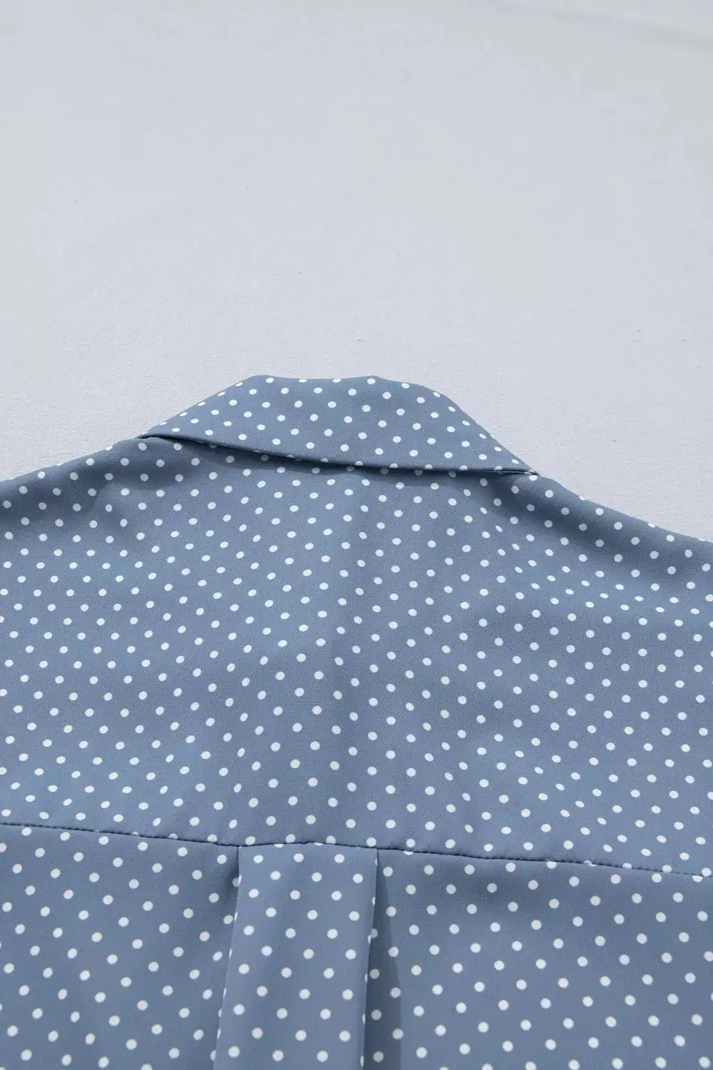 Dotted Print Cuffed Short Sleeve Shirt