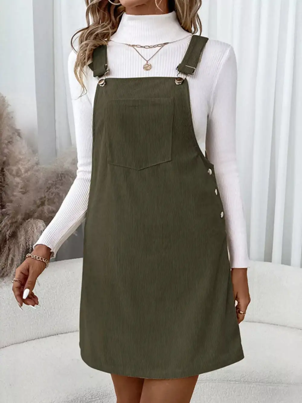 Structured Corduroy Jumpsuit